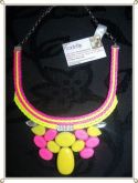 Maxi Colar Rosa e Amarelo